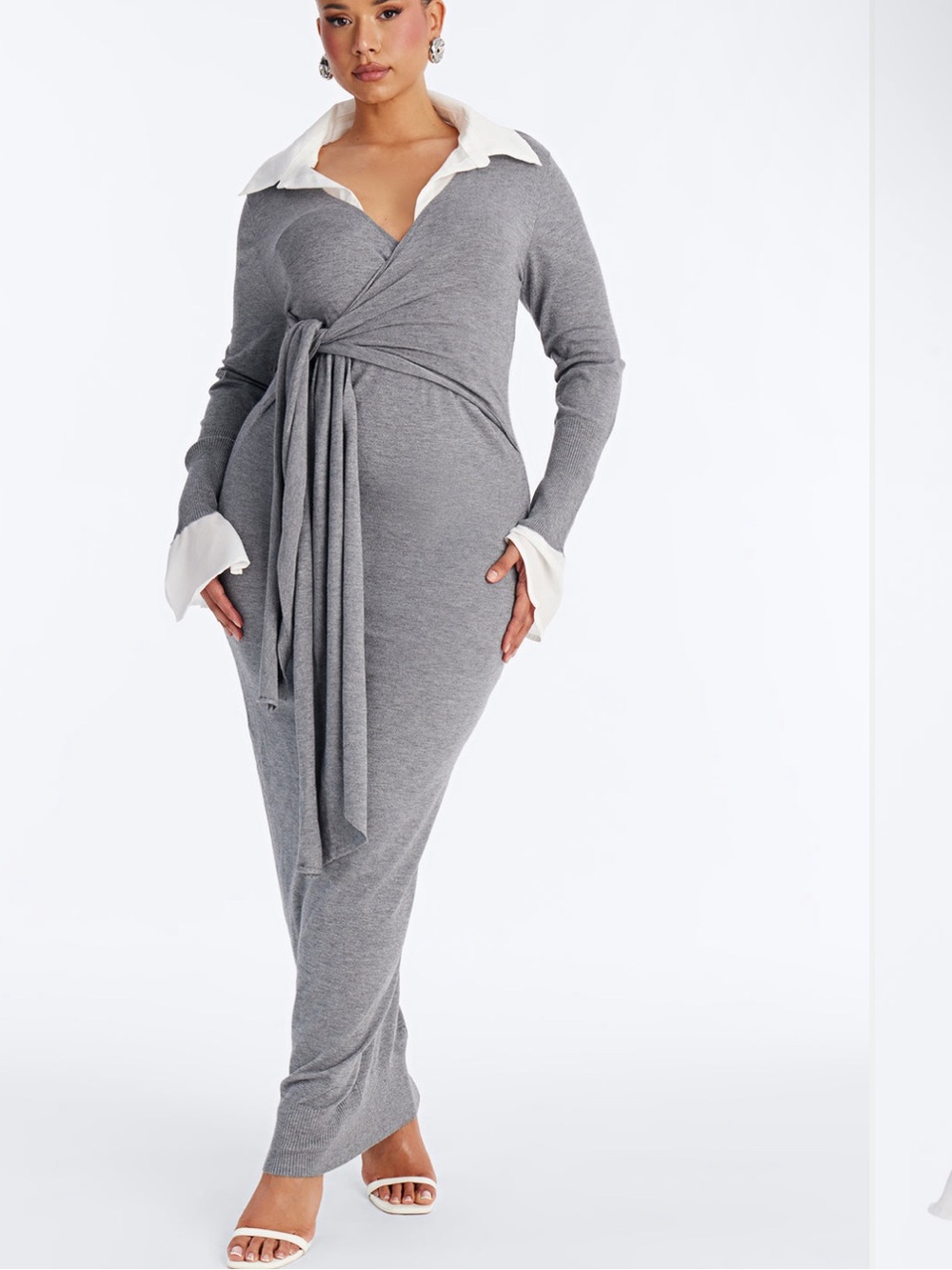 Switch it Up Sweater Wrap Maxi Dress